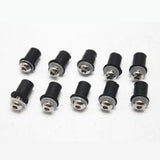 Maxbell 4mm + 5mm Fairing Windscreen Screw Bolt Windshield Mounting Nuts Kit Silver