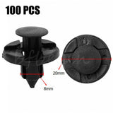 Maxbell 4x50pcs 8mm Car Plastic Rivets Fastener Bumper Fender Push Clips for