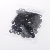 Maxbell 4xPack of 50 Polypropylene Hinged Screw Cover Caps Washer Flip Tops Black