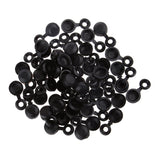 Maxbell 4xPack of 50 Polypropylene Hinged Screw Cover Caps Washer Flip Tops Black