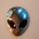 Maxbell Maxbell Silver Full Metal 3D Alien Head Auto Sticker Badge Car Decals