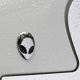 Maxbell Maxbell Silver Full Metal 3D Alien Head Auto Sticker Badge Car Decals