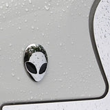 Maxbell 25xSilver Full Metal 3D Alien Head Auto Sticker Badge Car Decals
