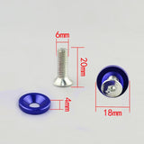 Maxbell Maxbell 1 Set Aluminum Alloy M6 x 20mm Fender Washer Bolt Engine Screw Purple