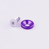 Maxbell Maxbell 1 Set Aluminum Alloy M6 x 20mm Fender Washer Bolt Engine Screw Purple