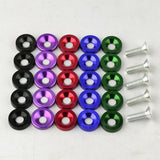 Maxbell Maxbell 1 Set Aluminum Alloy M6 x 20mm Fender Washer Bolt Engine Screw Purple