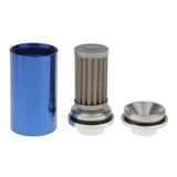 Maxbell Maxbell Inline Fuel Filter AN6/AN8/AN10 Fitting Petrol Gas Filter Universal Blue