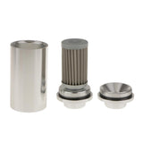 Maxbell Maxbell Inline Fuel Filter AN6/AN8/AN10 Fitting Petrol Gas Filter Universal Silver