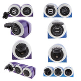 Maxbell Maxbell 3.1A Dual USB Port Car Charger Power Outlet + Red LED Voltmeter Panel Purple