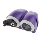 Maxbell Maxbell 3.1A Dual USB Port Car Charger Power Outlet + Red LED Voltmeter Panel Purple