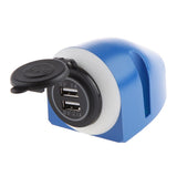 Maxbell Maxbell 12-24V 3.1A Dual USB Port Car Charger Power Adaptor Socket Blue Tent Panel