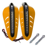 Maxbell Maxbell Pair Motorcycle Led Light Handle Brush Bar Hand Guard Protector Cover Yellow