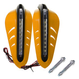 Maxbell Maxbell Pair Motorcycle Led Light Handle Brush Bar Hand Guard Protector Cover Yellow