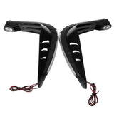 Maxbell Maxbell Pair Motorcycle Led Light Handle Brush Bar Hand Guard Protector Cover Black