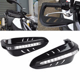 Maxbell Maxbell Pair Motorcycle Led Light Handle Brush Bar Hand Guard Protector Cover Black