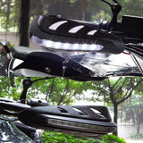 Maxbell Maxbell Pair Motorcycle Led Light Handle Brush Bar Hand Guard Protector Cover Black