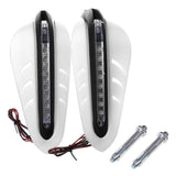 Maxbell Maxbell Pair Motorcycle Led Light Handle Brush Bar Hand Guard Protector Cover White