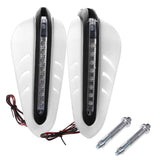 Maxbell Maxbell Pair Motorcycle Led Light Handle Brush Bar Hand Guard Protector Cover White