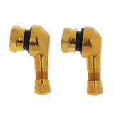 Maxbell 2xAluminum Wheel Tyre Tire Valve Stems w/ Screw Caps Car 90 Degree Yellow