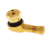Maxbell 2xAluminum Wheel Tyre Tire Valve Stems w/ Screw Caps Car 90 Degree Yellow