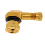 Maxbell 2xAluminum Wheel Tyre Tire Valve Stems w/ Screw Caps Car 90 Degree Yellow