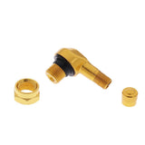 Maxbell 2xAluminum Wheel Tyre Tire Valve Stems w/ Screw Caps Car 90 Degree Yellow
