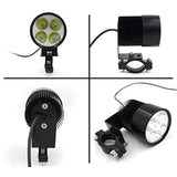 Maxbell Maxbell White 20W LED Motorcycle Aluminium Headlight Spot Light with Clamp Black