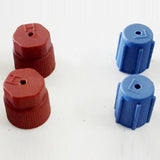 Maxbell 6xAC Charging Port R134a Side Air Conditioner Cap 13mm Blue & 16mm Brown 4Pcs