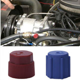 Maxbell 6xAC Charging Port R134a Side Air Conditioner Cap 13mm Blue & 16mm Brown 4Pcs