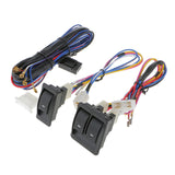 Maxbell Maxbell 1 Set Universal Car Power Window 3pcs Switches with Holder & Wire Harness