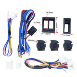 Maxbell Maxbell 1 Set Universal Car Power Window 3pcs Switches with Holder & Wire Harness