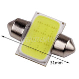 Maxbell 3x2pcs White 31mm 12smd COB LED Bulb Festoon Lamp For Car Dome Map Lights
