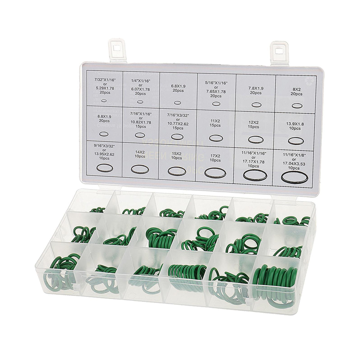 Maxbell 270 Pieces Car Air Conditioning A/C System HNBR O-Ring Assortment Kit Green