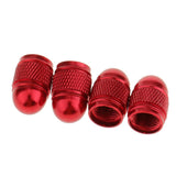 Maxbell 8 Pieces Red Blue Aluminum Bullet Tire Valve Stem Air Port Cover Cap