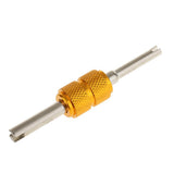 Maxbell 2xDual Head Car Truck Tire Valve Stem Core Remover Repair Wrench Tool - Gold