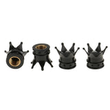 Maxbell Maxbell 4x Black Crown Car Tire Air Stem Valve Caps Wheel Airtight Screw Cover Dust
