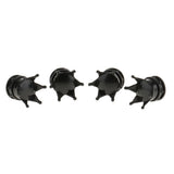 Maxbell Maxbell 4x Black Crown Car Tire Air Stem Valve Caps Wheel Airtight Screw Cover Dust
