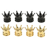 Maxbell Maxbell 4x Black Crown Car Tire Air Stem Valve Caps Wheel Airtight Screw Cover Dust
