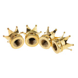 Maxbell Maxbell 4x Gold Crown Car Tire Air Stem Valve Caps Wheel Airtight Screw Cover Dust