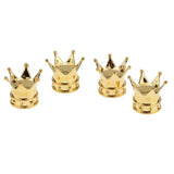 Maxbell Maxbell 4x Gold Crown Car Tire Air Stem Valve Caps Wheel Airtight Screw Cover Dust
