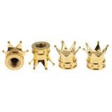 Maxbell Maxbell 4x Gold Crown Car Tire Air Stem Valve Caps Wheel Airtight Screw Cover Dust