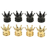 Maxbell Maxbell 4x Gold Crown Car Tire Air Stem Valve Caps Wheel Airtight Screw Cover Dust