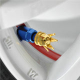 Maxbell Maxbell 4x Gold Crown Car Tire Air Stem Valve Caps Wheel Airtight Screw Cover Dust