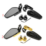 Maxbell Maxbell Universal CNC Motorcycle 22mm Handle bar End Rearview Side Mirrors - Black