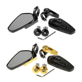 Maxbell Maxbell Universal CNC Motorcycle 22mm Handle bar End Rearview Side Mirrors - Black