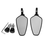 Maxbell Maxbell Universal CNC Motorcycle 22mm Handle bar End Rearview Side Mirrors - Black