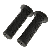 Maxbell Maxbell 2pcs Vintage Rubber Motorcycle Handlebars Grips 7/8 22mm Universal Black
