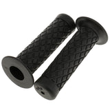 Maxbell Maxbell 2pcs Vintage Rubber Motorcycle Handlebars Grips 7/8 22mm Universal Black
