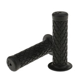 Maxbell Maxbell 2pcs Vintage Rubber Motorcycle Handlebars Grips 7/8 22mm Universal Black