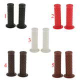 Maxbell Maxbell 2pcs Vintage Rubber Motorcycle Handlebars Grips 7/8 22mm Universal Black